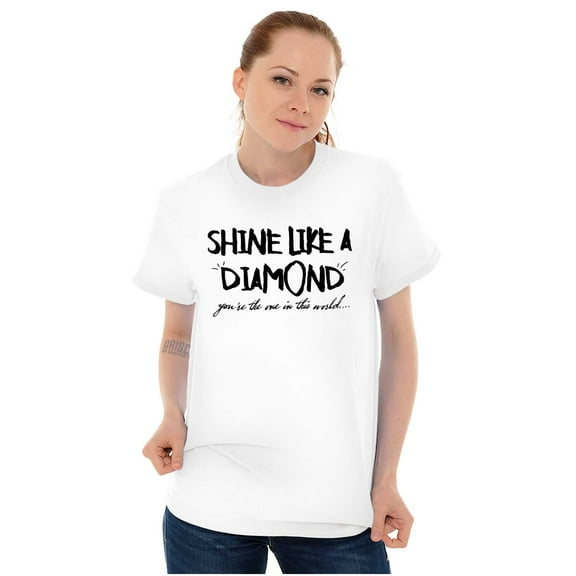 Shine Like Diamond Sparkle Unique Women's Plus Size Graphic Tee Brisco Brands 2X