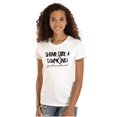 thumbnail image 1 of Shine Like Diamond Sparkle Unique Womens Fitted Plus Size Graphic Tee Brisco Brands 2X, 1 of 5