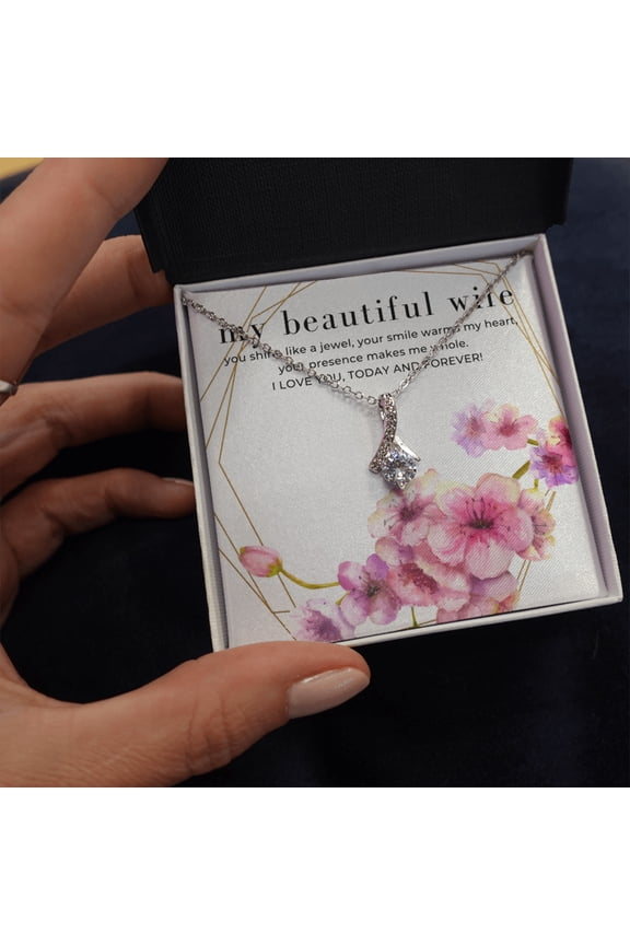 Shine Like a Jewel To My Beautiful Wife Alluring Beauty Pendant Necklace
