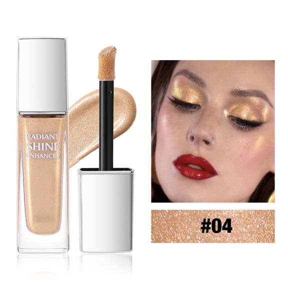 Shine Liquid Highlighter-6 Colors Multifunctional Body And Face Glitter Long-Lasting Enhancer For Eyes Cheeks And Collarbone 14ml