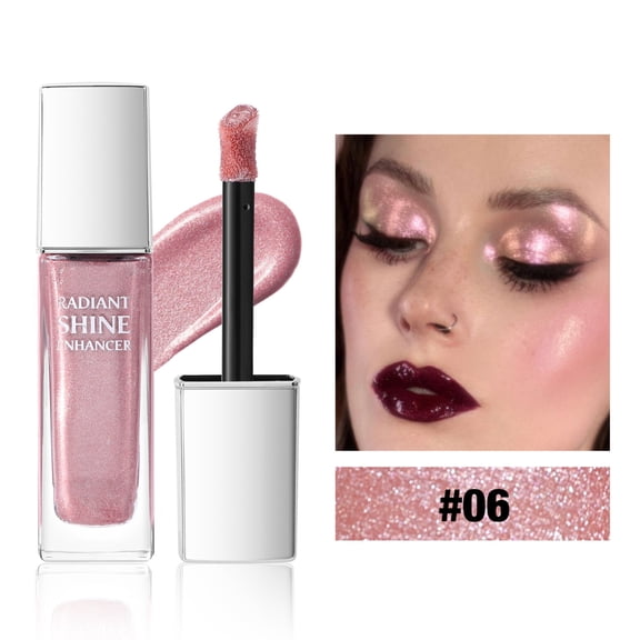 Shine Liquid Highlighter-6 Colors Multifunctional Body And Face Glitter Long-Lasting Enhancer For Eyes Cheeks And Collarbone 14ml