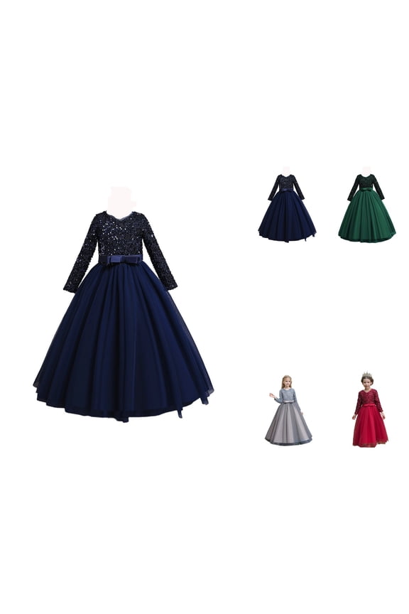 And Shine Long Formal Dress for Girls, Elegant Sequin Gown with Royal Palace Lace Details for Party, Wedding, Pageant, Masquerade, Gothic Victorian Princess Dance Fancy Dress.