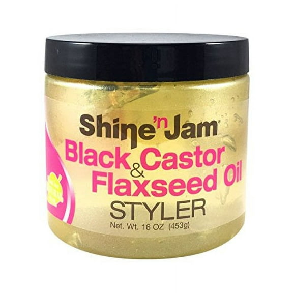 Shine N Jam Black Castor & Flaxseed Oil Styler Gel, 16 oz