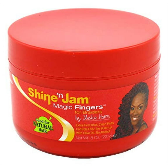 Shine N Jam Magic Fingers For Braiders Extra Firm Hold 8 Ounce (Pack of 6)