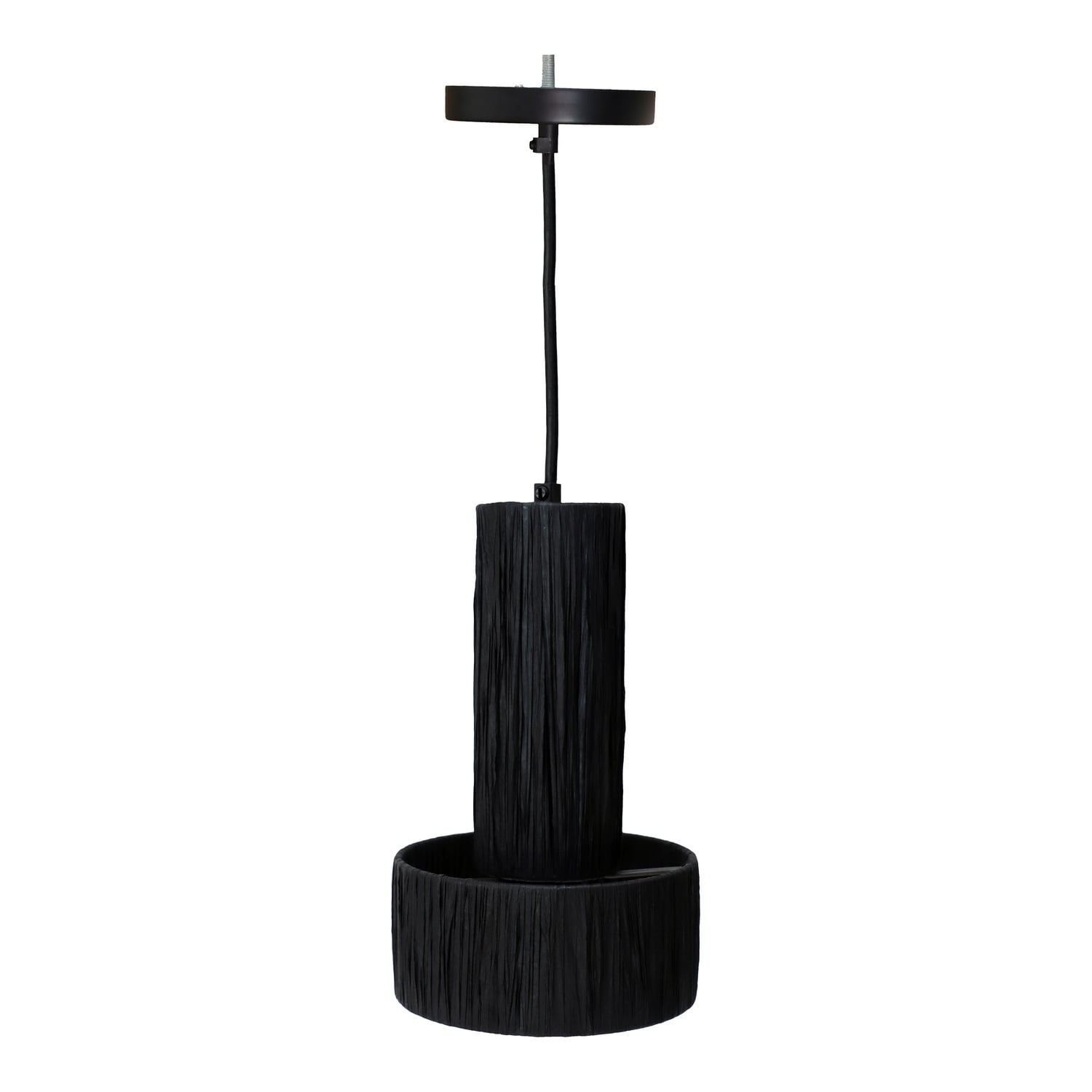Contemporary Mini LED Black Pendant Light 6"x9.5"