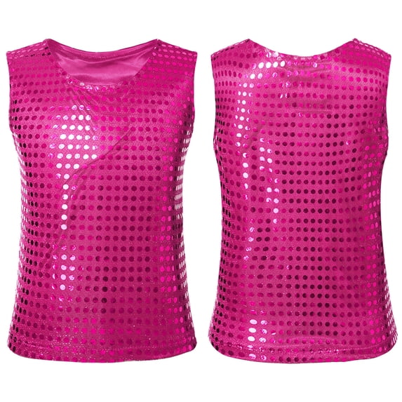 and Shine Sequin Glitter Vest Top for Toddler Girls Festive Party Carnival Celebration Outfit Short Sleeve Shirt for Girls Tees Kids Tshirts Clothes Summer Tops T-Shirt