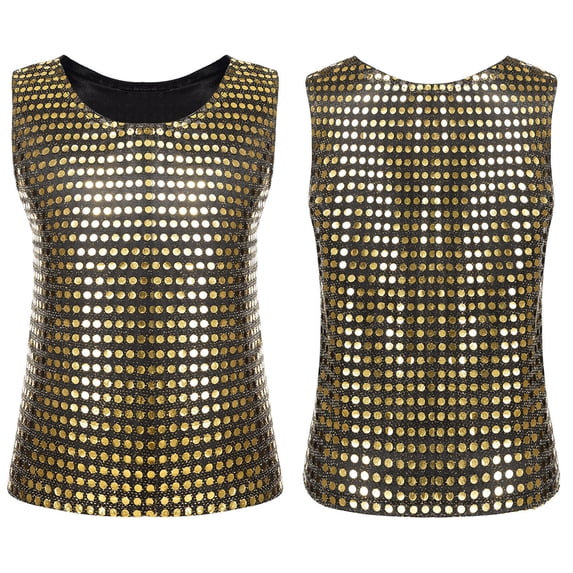 and Shine Sequin Glitter Vest Top for Toddler Girls Festive Party Carnival Celebration Outfit Short Sleeve Shirt for Girls Tees Kids Tshirts Clothes Summer Tops T-Shirt