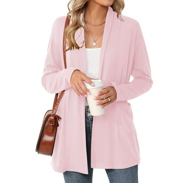 Shine Up Cardigan for Women Long Sleeve Lightweight Tops Casual Open Front Cardigans with Pockets