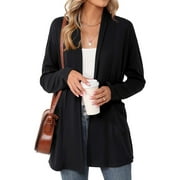 SHINE UP Cardigan for Women Long Sleeve Lightweight Tops Casual Open Front Cardigans with Pockets