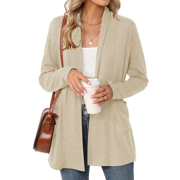Shine Up Cardigan for Women Long Sleeve Lightweight Tops Casual Open Front Cardigans with Pockets