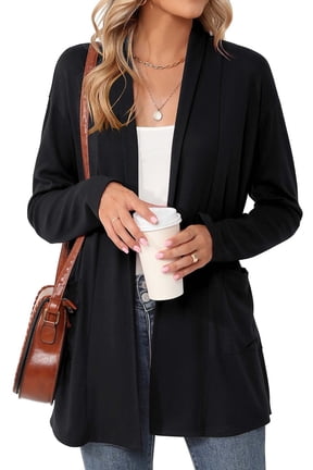 Cardigan for Women Long Sleeve Lightweight Tops Casual Open Front Cardigans with Pockets