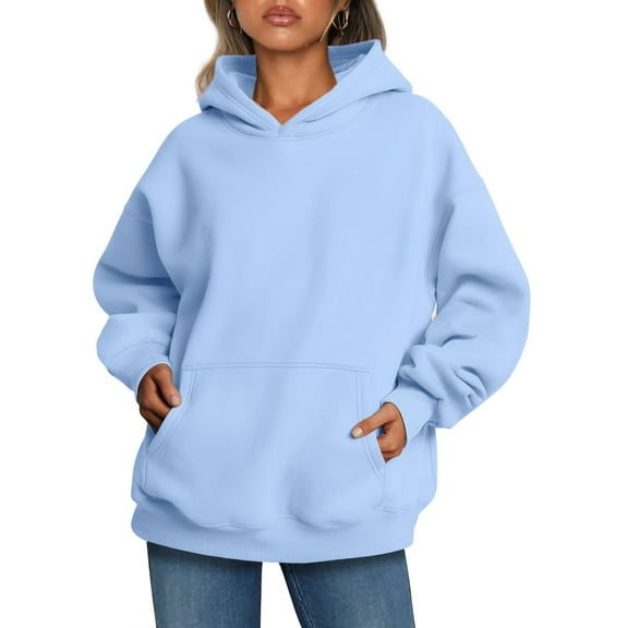 Shine Up Hoodies for Women Fleece Hooded Sweatshirts Oversized Pullover Long Sleeve Ladies Tops with Pocket