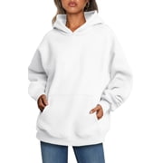 Hoodies for Women Fleece Hooded Sweatshirts Oversized Pullover Long Sleeve Ladies Tops with Pocket