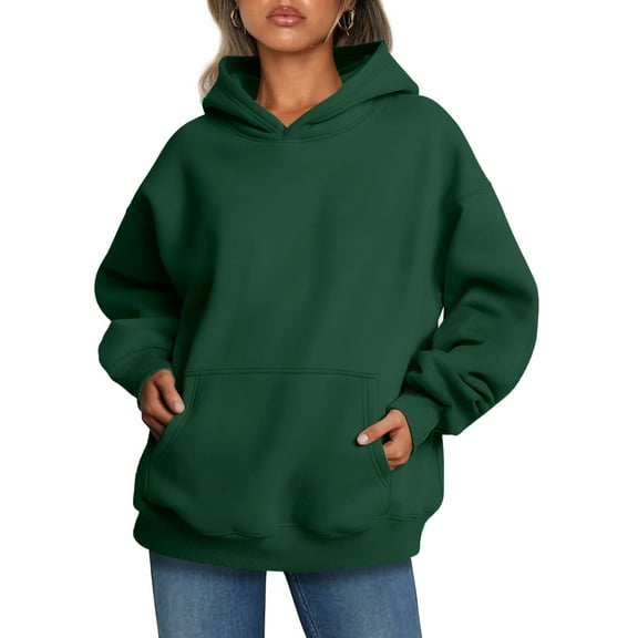 Shine Up Hoodies for Women Fleece Hooded Sweatshirts Oversized Pullover Long Sleeve Ladies Tops with Pocket