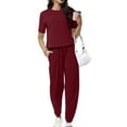 thumbnail image 1 of Shine Up Jogger Sets for Women Sweatsuit 2 Piece Lounge Set Solid Outfits Sets Casual Tracksuits with Pockets, 1 of 7