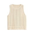 thumbnail image 1 of Shine Up Knit Tank Tops for Women Beach Vacation Clothes Summer Casual Crochet Tops Vest, 1 of 4