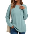 thumbnail image 1 of Shine Up Sweatshirts for Women Long Sleeve Shirts Fall Crewneck Loose Fit Lightweight Tops, 1 of 6