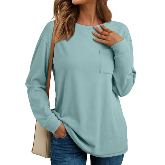 Shine Up Sweatshirts for Women Long Sleeve Shirts Fall Crewneck Loose Fit Lightweight Tops