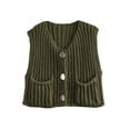 thumbnail image 1 of Shine Up Vest for Women Button Down Cardigan Sweater Sleeveless Crochet Knit Tops with Pockets, 1 of 8