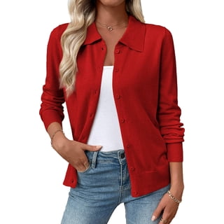Shine Up Womens Cardigan Sweaters Lightweight Long Sleeve Tops Button Down Knit Cardigan