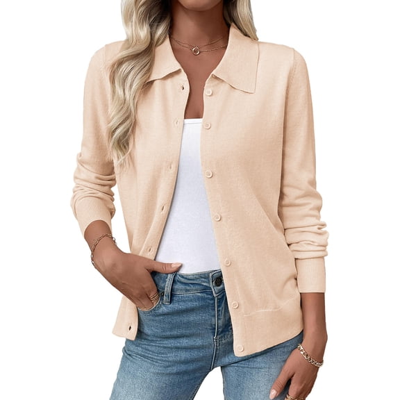Shine Up Womens Cardigan Sweaters Lightweight Long Sleeve Tops Button Down Knit Cardigan