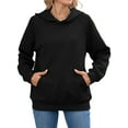 thumbnail image 1 of Shine Up Womens Hoodies Casual Hooded Sweatshirts Oversized Pullover Long Sleeve Ladies Tops with Pocket, 1 of 5