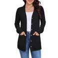 thumbnail image 1 of Shine Up Womens Lightweight Cardigan Button Down Long Sleeve Tops Casual Open Front Cardigans, 1 of 7