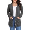 thumbnail image 1 of Shine Up Womens Lightweight Cardigan Button Down Long Sleeve Tops Casual Open Front Cardigans, 1 of 7