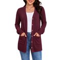 thumbnail image 1 of Shine Up Womens Lightweight Cardigan Button Down Long Sleeve Tops Casual Open Front Cardigans, 1 of 7