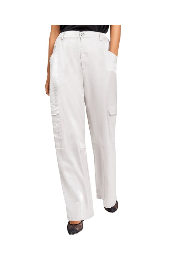 Shine Wide-Leg Cargo Pants Lunar Rock L