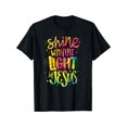 thumbnail image 1 of Shine With The Light Of Jesus Tie Dye Rainbow Faith T-Shirt, 1 of 6