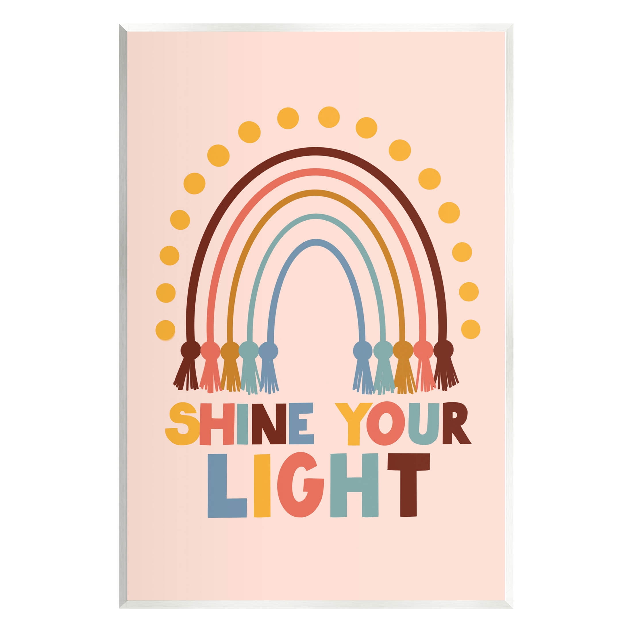 Shine Your Light Hanukkah Rainbow Holiday Graphic Art Unframed Art Print Wall Art