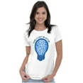 thumbnail image 1 of Shine a Light on Autism Bulb Symbol Womens Slim Fit Graphic Tee Brisco Brands X, 1 of 5