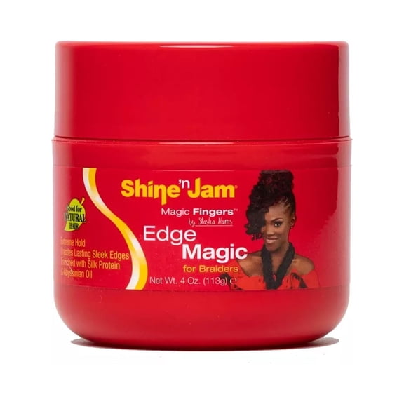 Shine 'n Jam Magic Fingers Edge Magic for Braiders, Extreme Hold, 4 oz..