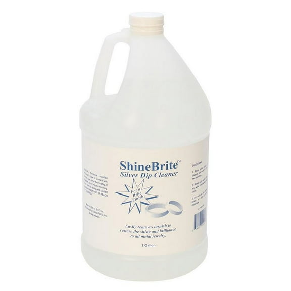 ShineBrite Silver Dip Cleaner 1 Gallon Jewelry Silver Metal Polishing Tarnish Oxidation Removal Cleaning Finishing Solution - CLN-856.10