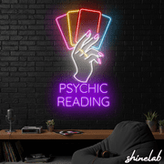 ShineLab Psychic Reading Neon Sign, Tarot Cards Led Light, Tarot Reader Gift
