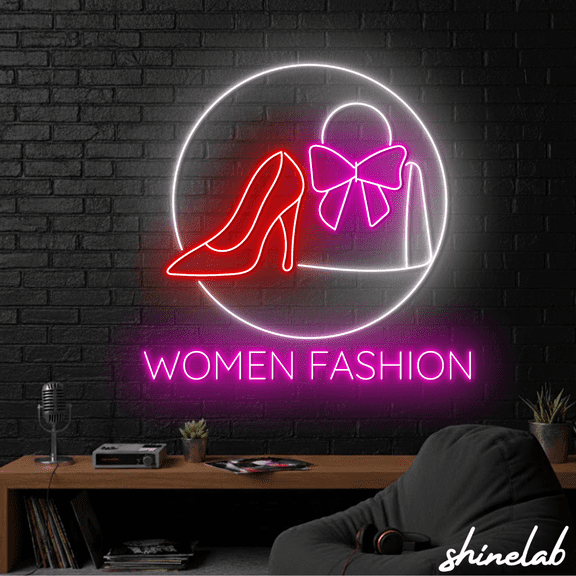 ShineLab Women Fashion Neon Sign, Fashion Shop Decor, Gift For Her
