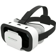 Shinecon 3D VR Glasses Headset for Smartphone, Adjustable Straps, Comfort Foam Padding & Large Lenses, Immersive Virtual Reality Experience, No Battery Required