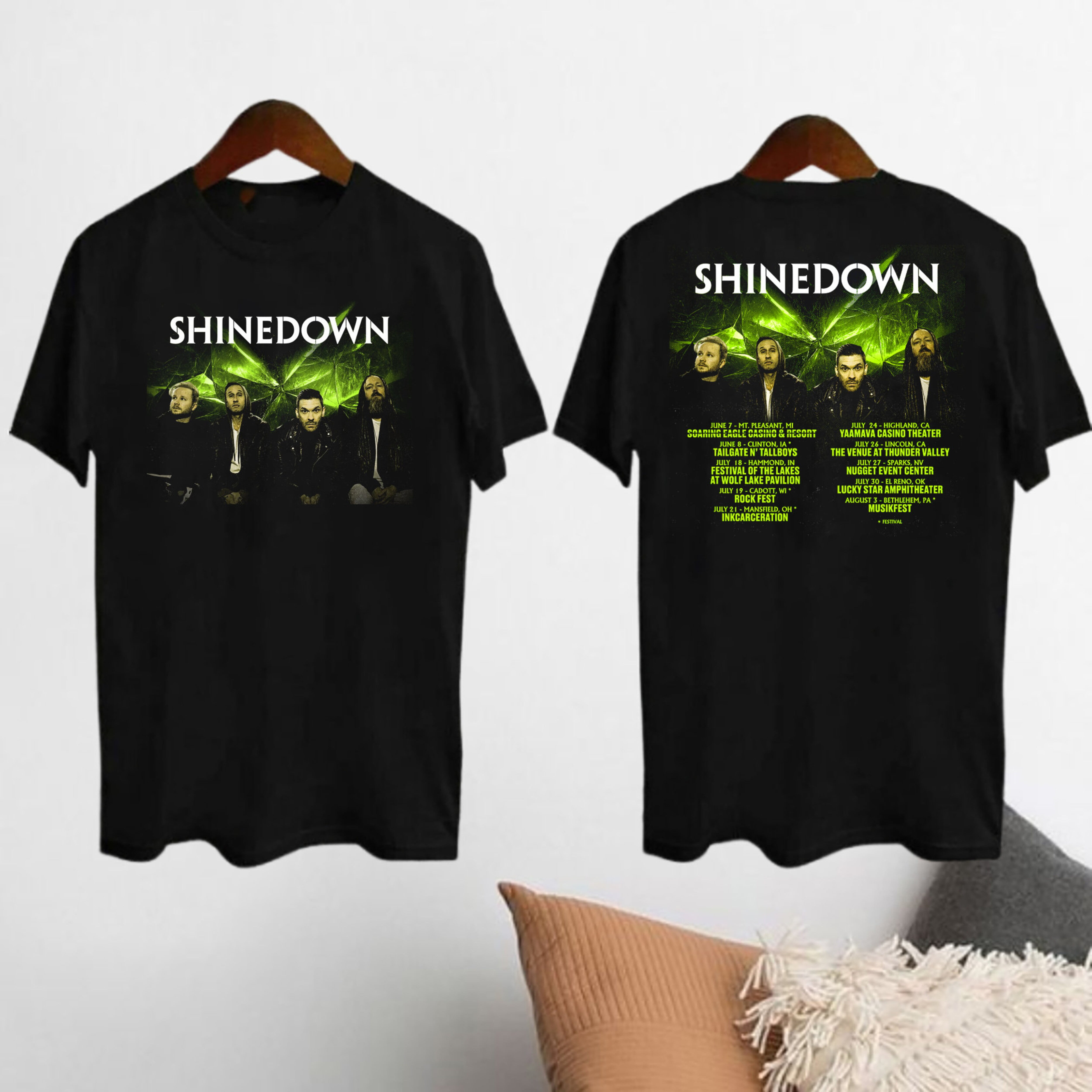 Shinedown Band Tour 2025 Tshirt, Shinedown 2025 Concert Shirt