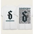 thumbnail image 1 of Shinedown Graphic T-Shirt Band Logo Music Fan Tee Unisex Front Back Print, 1 of 4