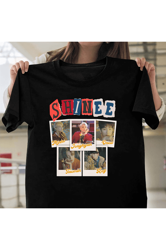 Shinee Kpop Collage Minho Key Onew Taemin Jonghyun Boy Group Fan Art V60481 Unisex T-Shirt, Size Up to 5XL