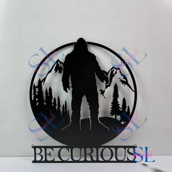 Shinelab Bigfoot Metal Sign, Custom Bigfoot Metal Wall Art LED Light, Sasquatch Name Sign Home Decor, Bigfoot Wall Decoration 3850