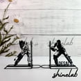 thumbnail image 1 of Shinelab Cricket Metal Bookends Cricket Player Name Bookend, Sports Desk Bookshelf Decor 5531, 1 of 3