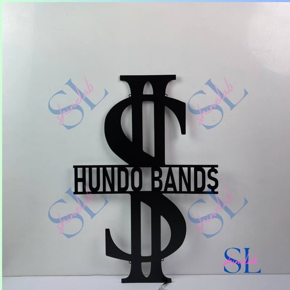 Shinelab Dollar Money Symbol Metal Wall Art Led Light, Accountant Name Sign Home Decor, Financial Specialist Officer Decoration 4070