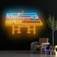 thumbnail image 1 of Shinelab Eat Sleep Ping Pong Repeat Neon Sign, Ping Pong Led Sign, Table Tennis Club Wall Art Home Decor 273, 1 of 5