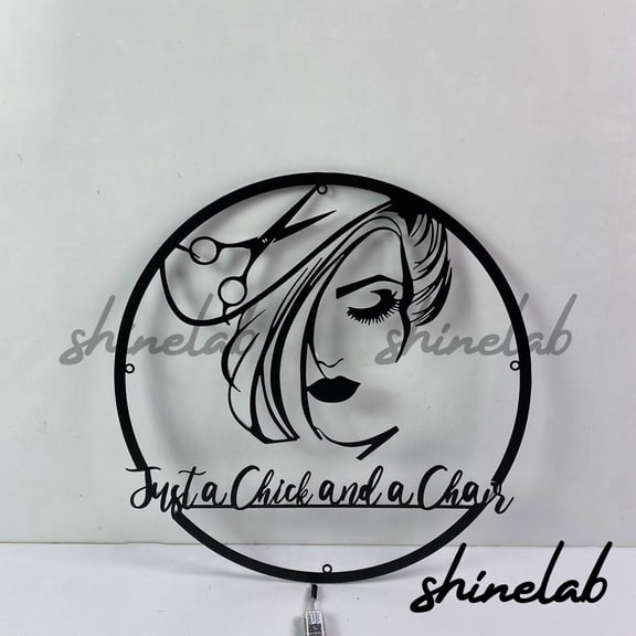 Shinelab Hair Salon Metal Sign LED Wall Art, Custom Hair Salon Decor, Beauty Salon Gift 12213