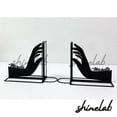 thumbnail image 1 of Shinelab Hands Metal Bookends Custom Lover Personalized Name Bookend Gift, Desk Bookshelf Decor 6872, 1 of 3
