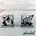 thumbnail image 1 of Shinelab Jazz Band Metal Bookends Draconic Band Name Bookend Gift, Music Bookshelf Decor 5837, 1 of 3