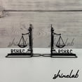 thumbnail image 1 of Shinelab Justice Scales Metal Bookends Lawyer Name Bookend, Law Office Desk Decor & Bookshelf Accessories 5135, 1 of 3