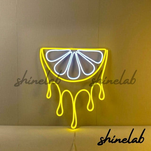 Shinelab Lemon Neon Sign, Lemon Dripping LED Light for Kitchen, or Bar ...